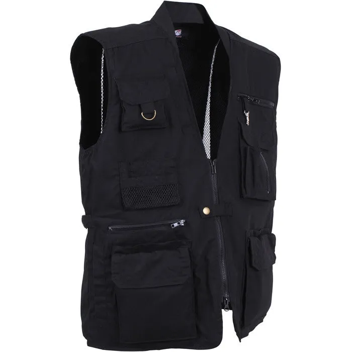 Concealed Safari Outback Carry Vest Black