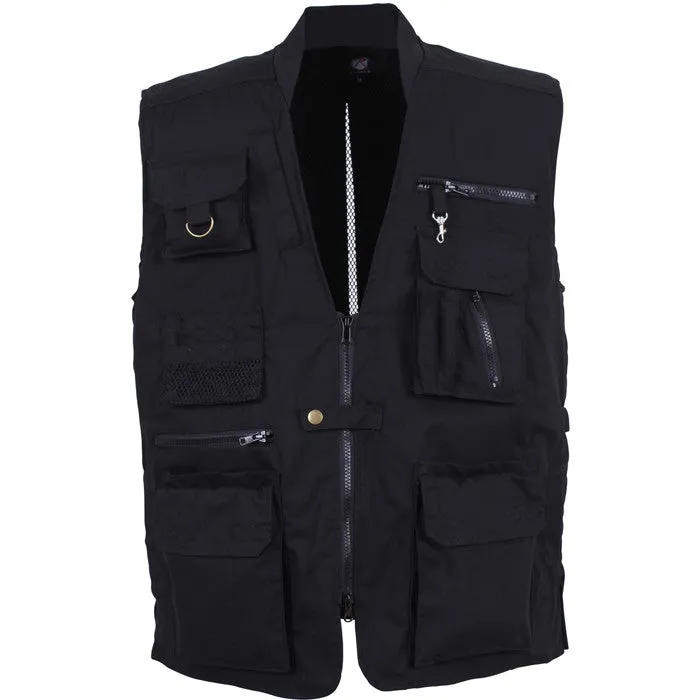 Concealed Safari Outback Carry Vest Black