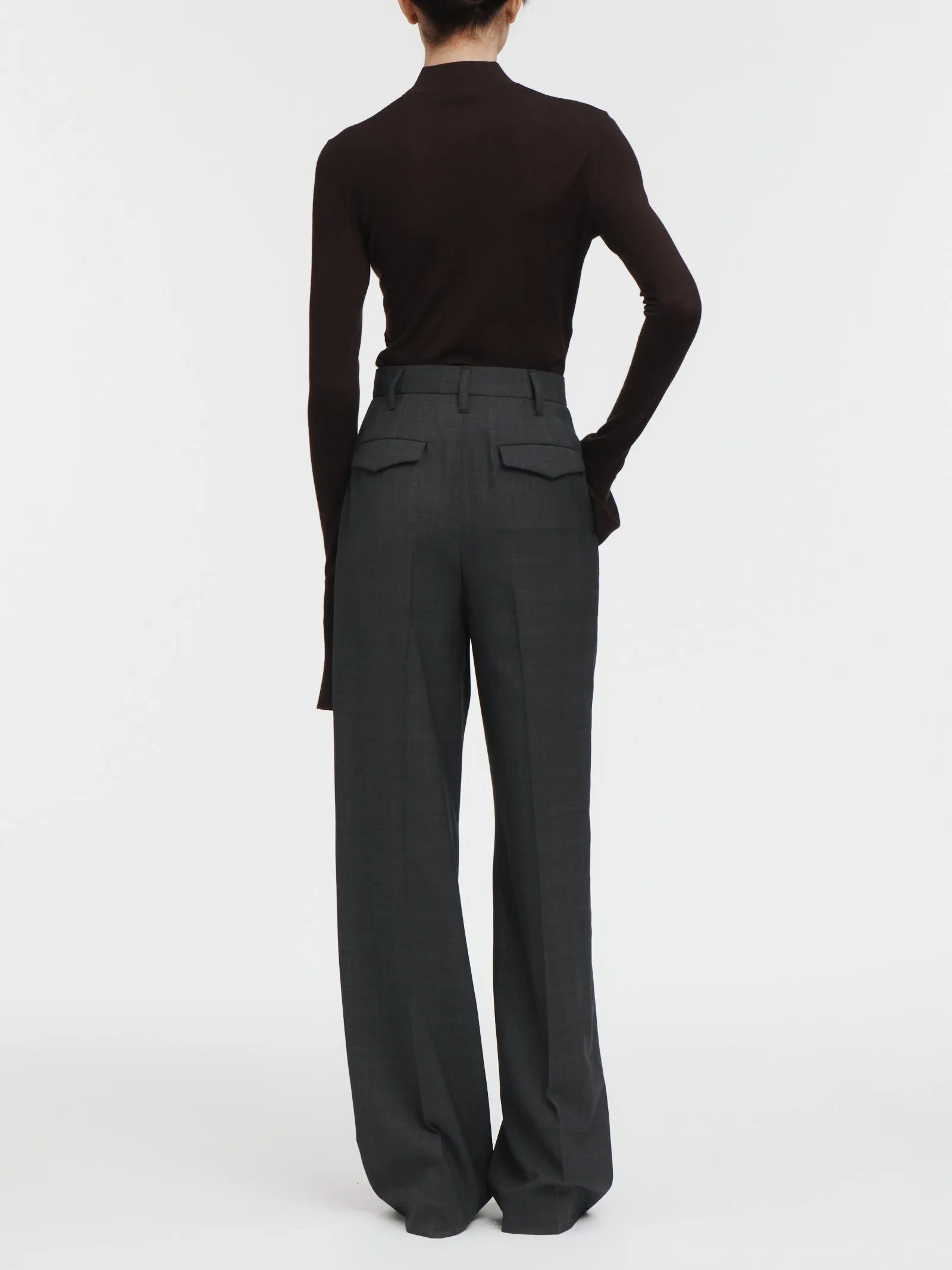 Corset Bell Sleeve Top in Espresso