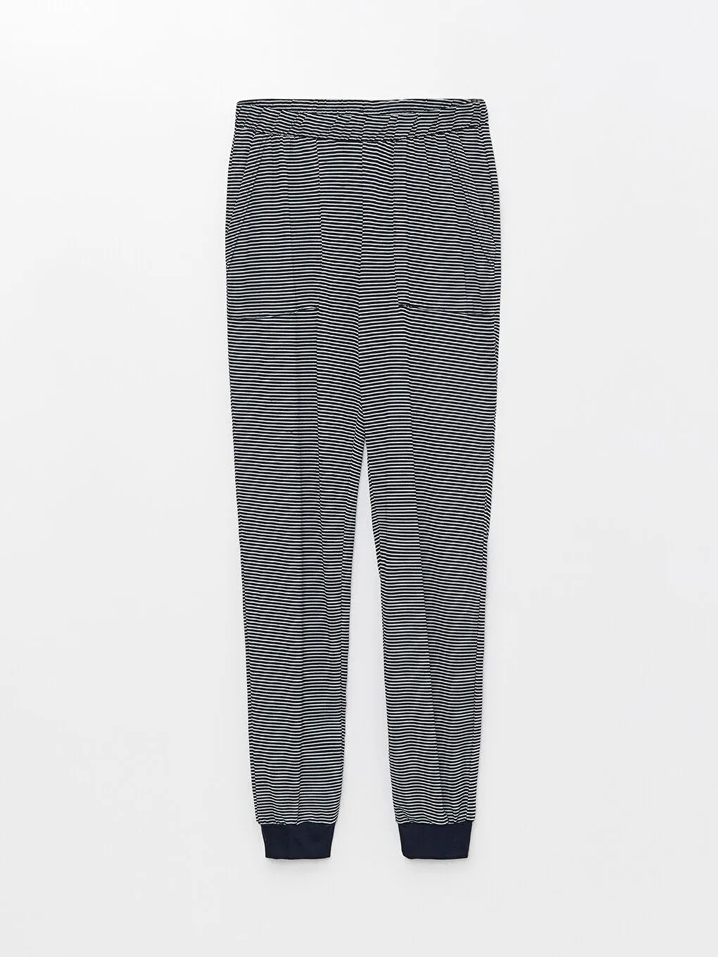 Crew Neck Striped Short Sleeve Women's Pajama Set