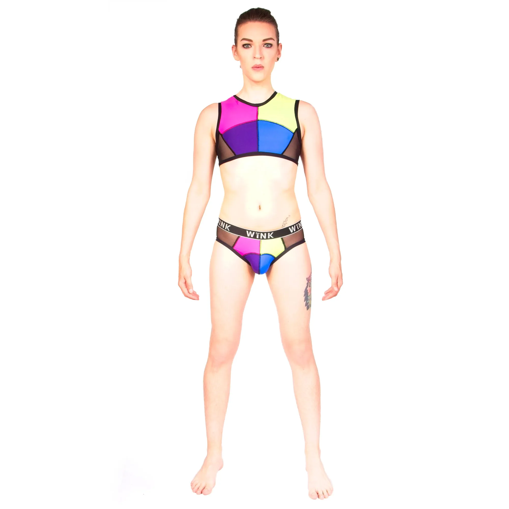 Damian Top With Mesh - Multi