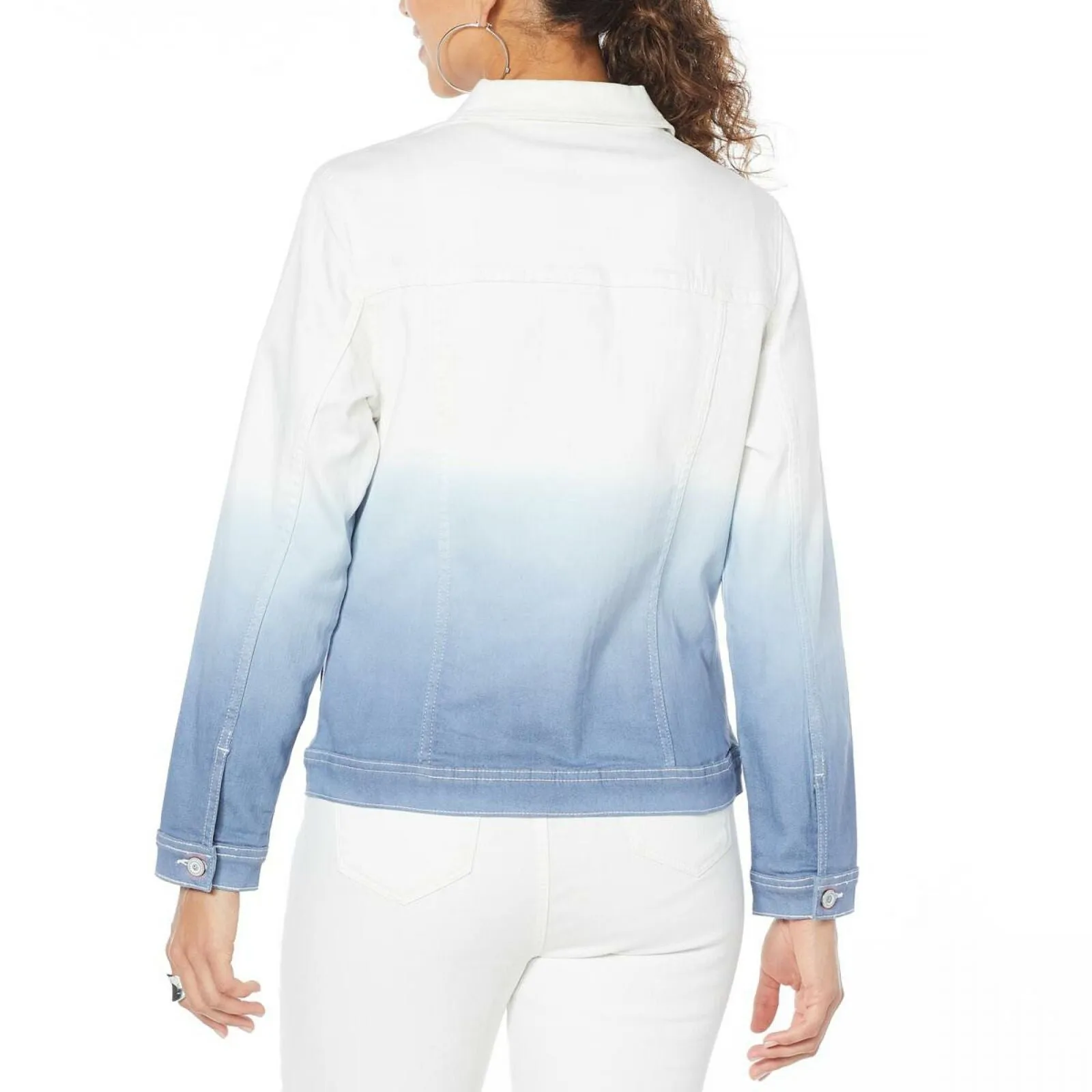 DG2 by Diane Gilman Women's Embroidered Signature Denim Jean Jacket