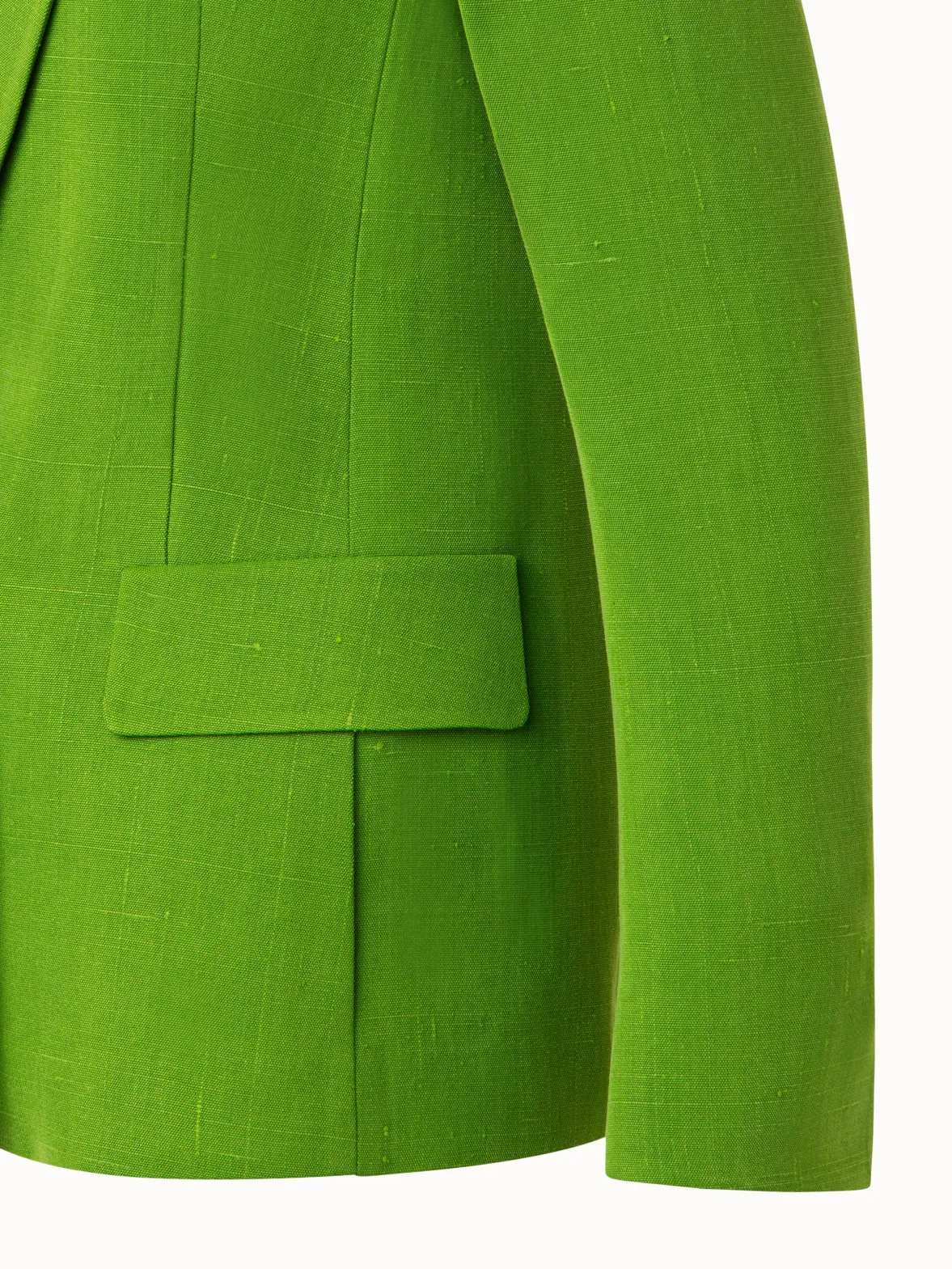 Double Breasted Blazer in Shantung Silk