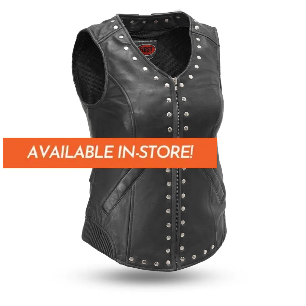 Empress Women's Motorcycle Leather Vest  - Extreme Biker Leather