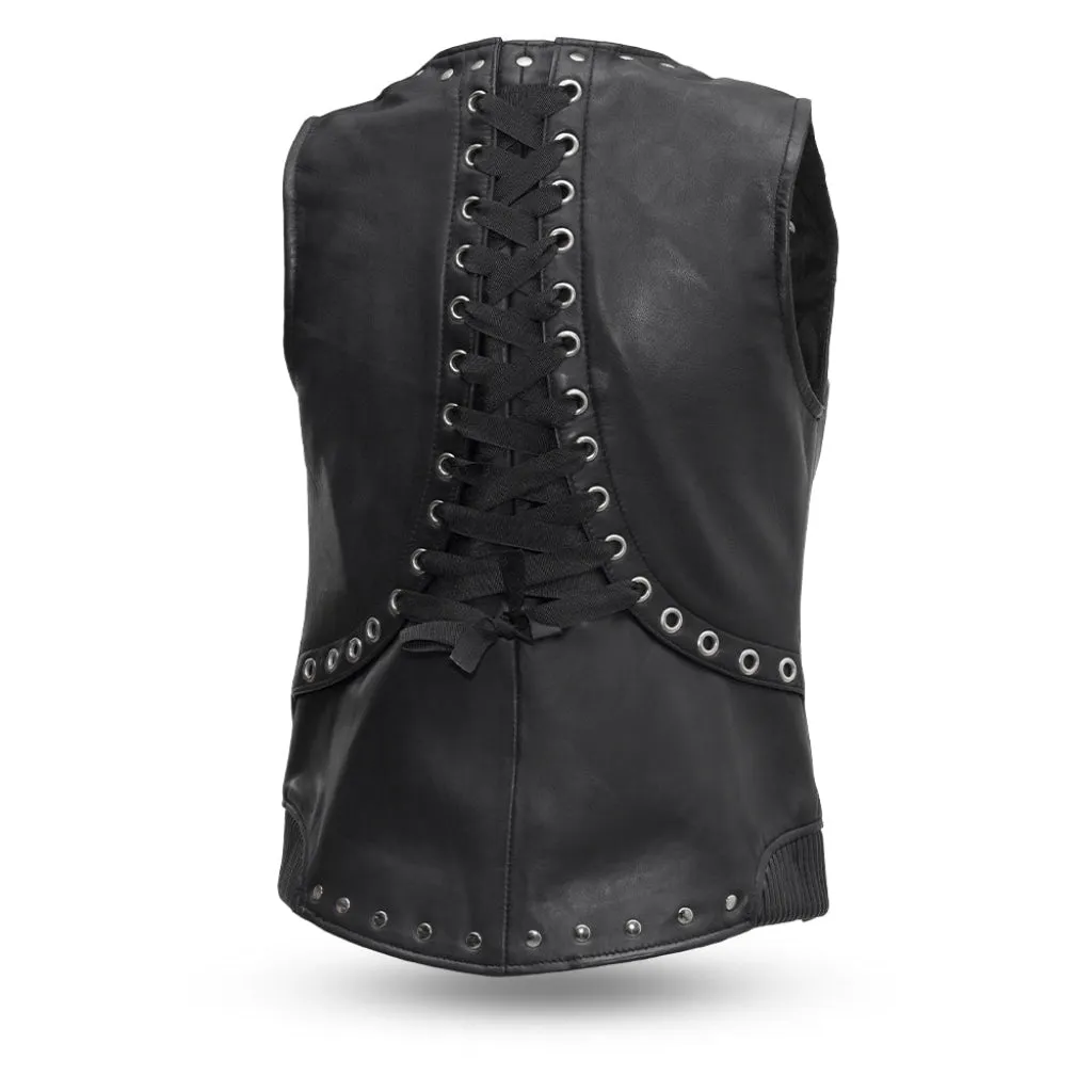 Empress Women's Motorcycle Leather Vest  - Extreme Biker Leather