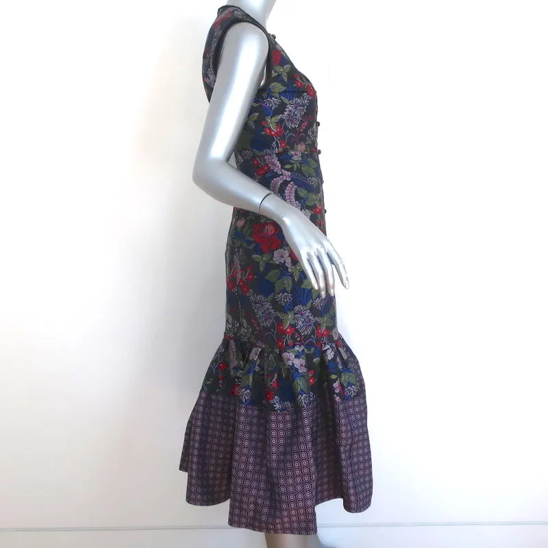 Erdem Sleeveless Midi Dress Maelee Floral Jacquard Size US 6