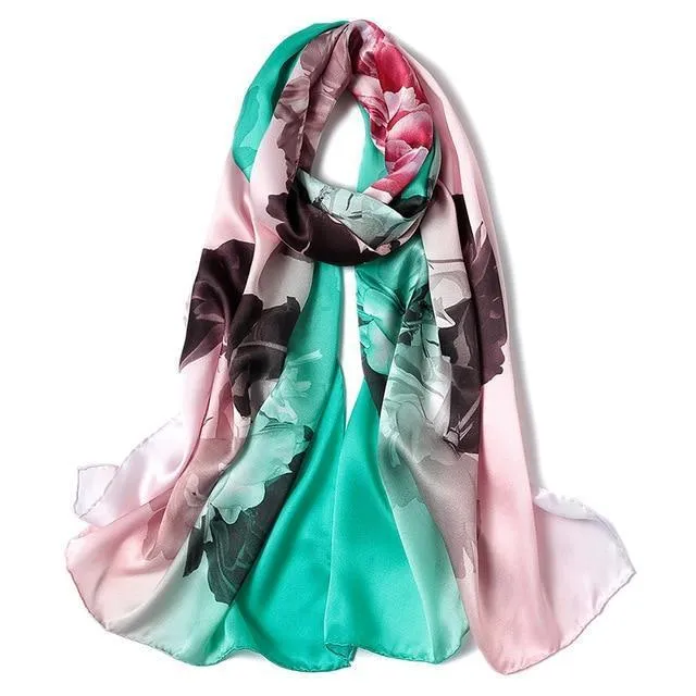 Extra Long Pure Silk Scarf for Women