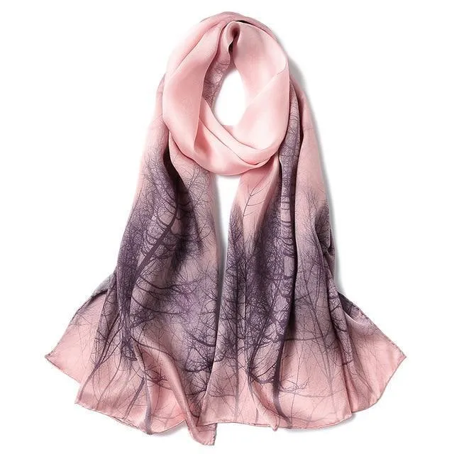 Extra Long Pure Silk Scarf for Women