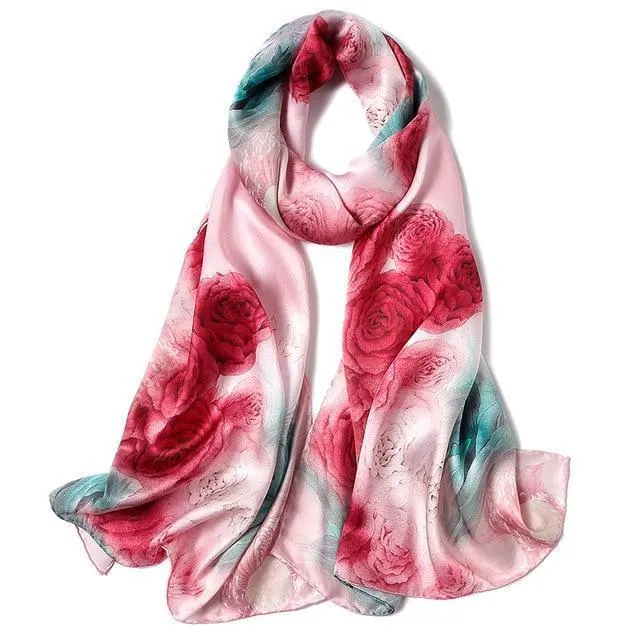 Extra Long Pure Silk Scarf for Women