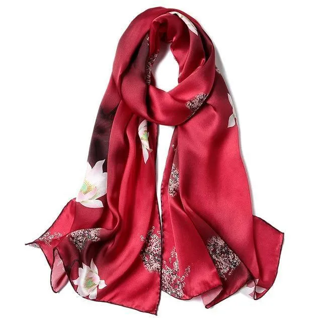Extra Long Pure Silk Scarf for Women