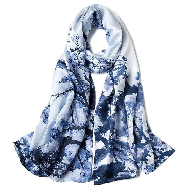Extra Long Pure Silk Scarf for Women