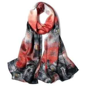 Extra Long Pure Silk Scarf for Women