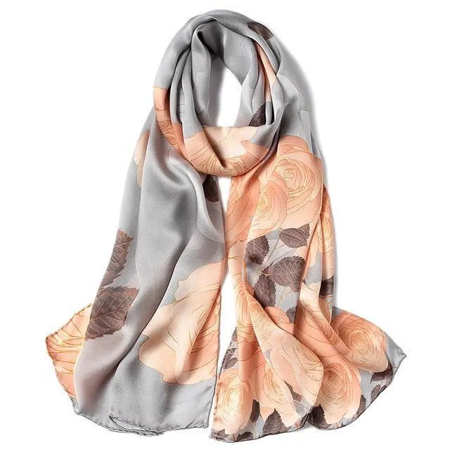Extra Long Pure Silk Scarf for Women