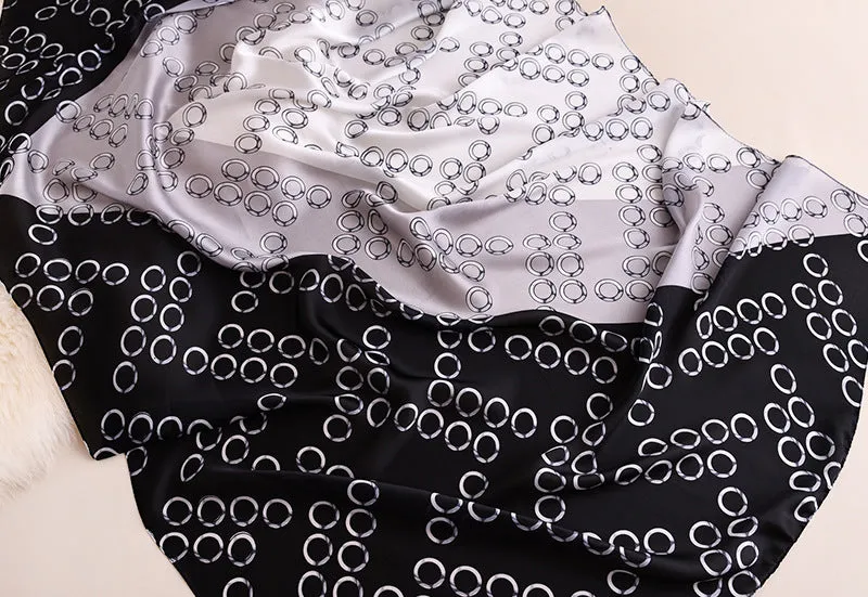 Fashion Contrast Long Silk Scarf Shawl Wrap for Women Ladies Girls 90x180