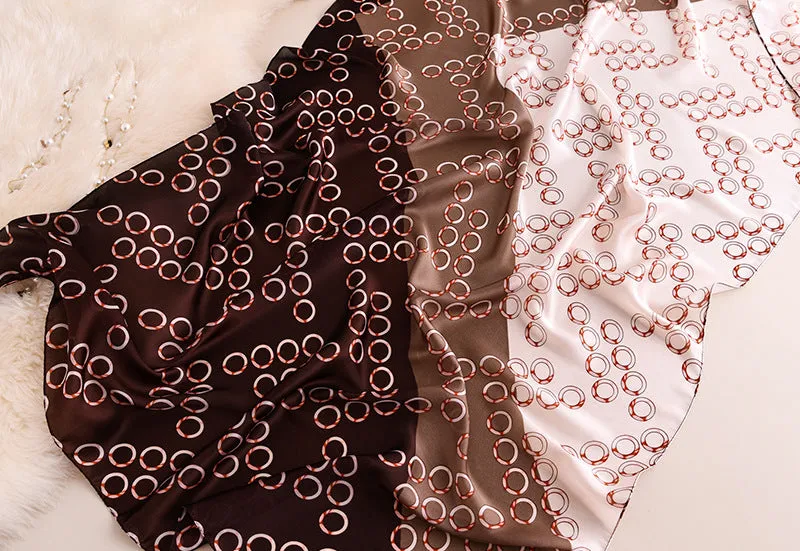 Fashion Contrast Long Silk Scarf Shawl Wrap for Women Ladies Girls 90x180