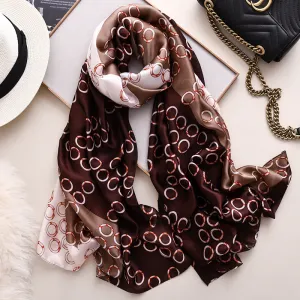Fashion Contrast Long Silk Scarf Shawl Wrap for Women Ladies Girls 90x180