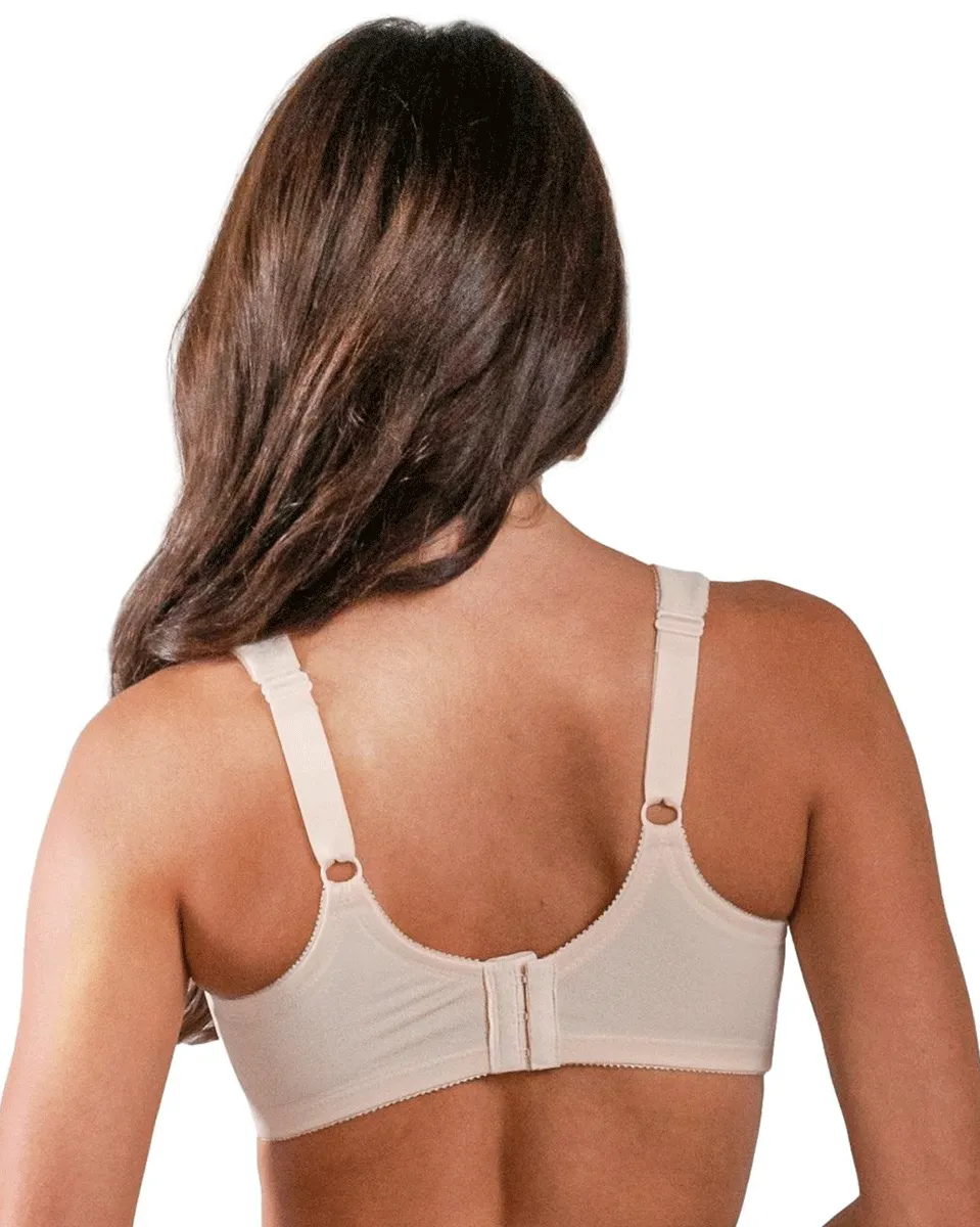 Final Sale Clearance Rago Brand Printed Full Figure Support Underwire Bra - Fawn