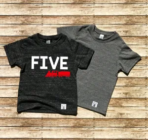 Five Train Shirt | Unisex Kids Birthday Shirt