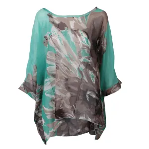 Flimsy Round Neck Loose Chiffon Top