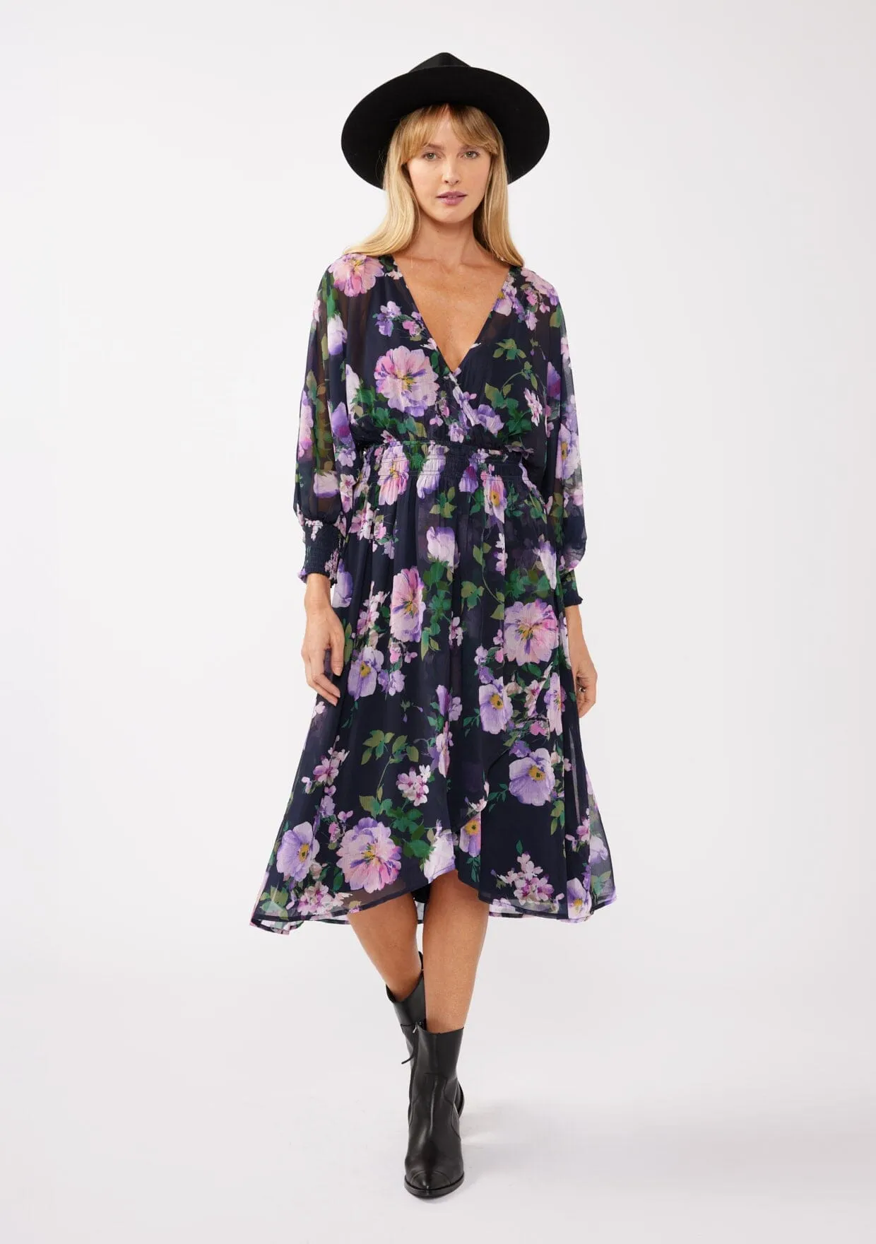 Flourish in Florals Midi Dress