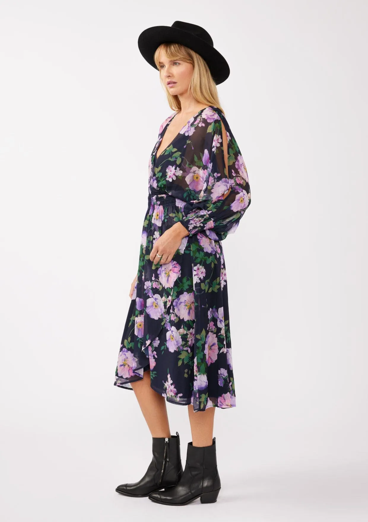 Flourish in Florals Midi Dress