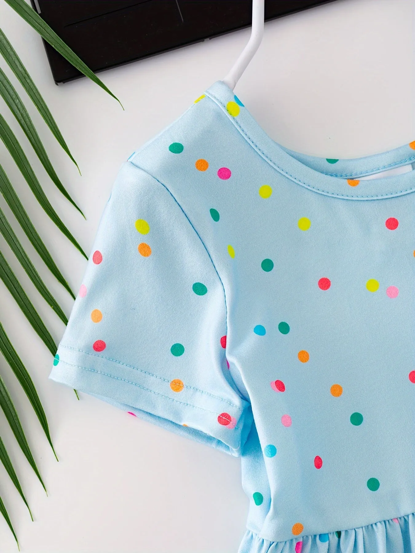 Girls Adorable Fruit Graphic A-line Dress - Short Sleeve, Loose & Comfy for School Days - Lightweight, Breathable Design with Vibrant Prints