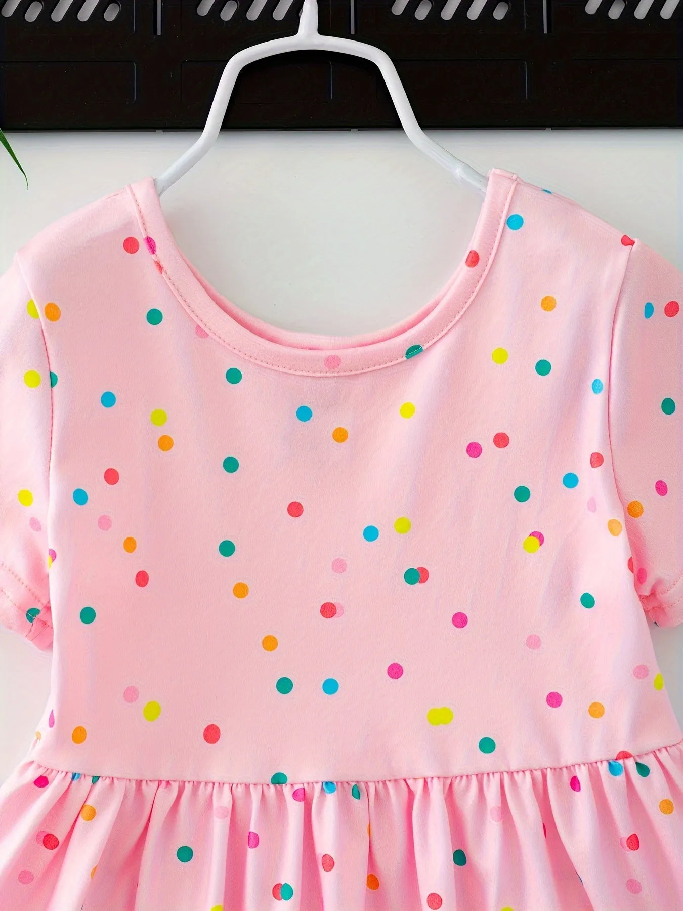 Girls Adorable Fruit Graphic A-line Dress - Short Sleeve, Loose & Comfy for School Days - Lightweight, Breathable Design with Vibrant Prints