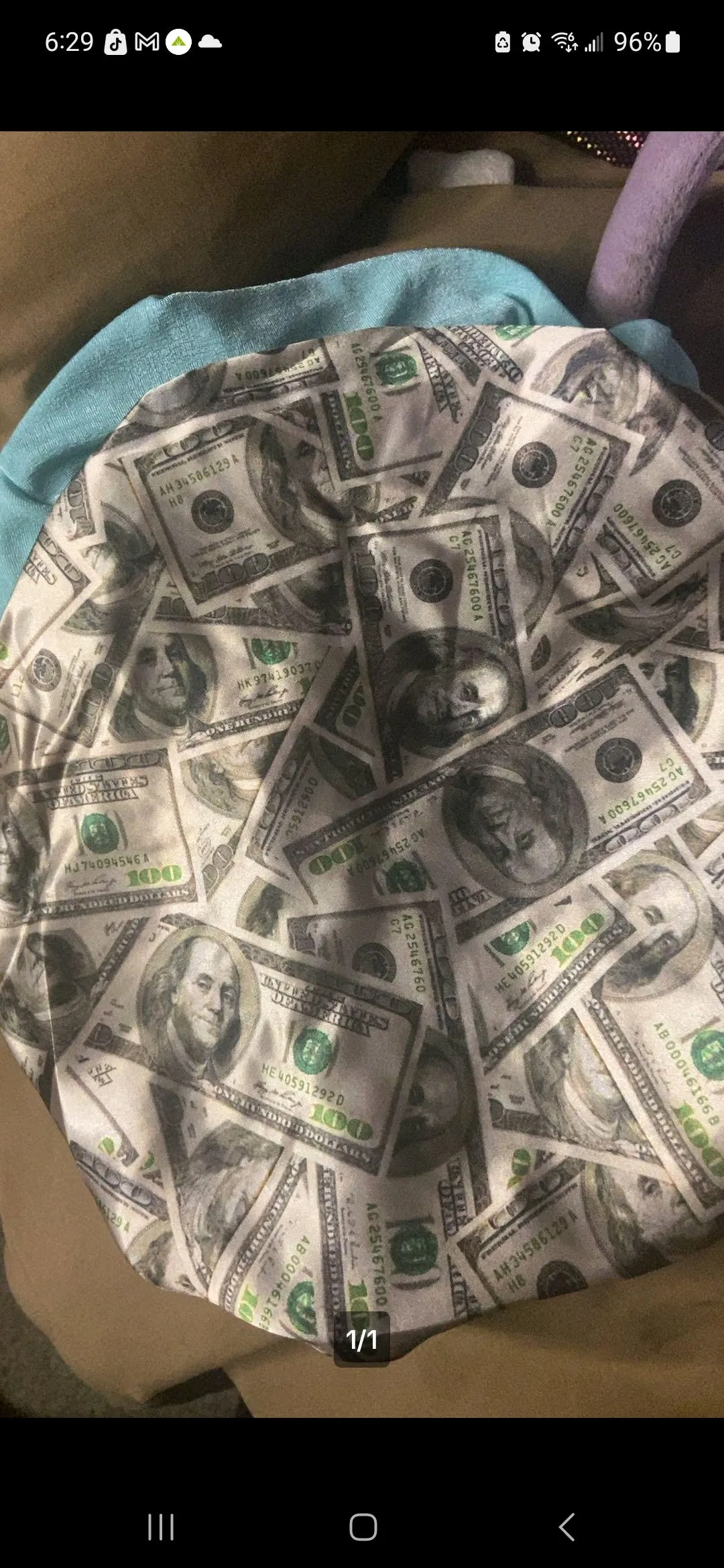 GREEN MONEY Reversible Sleeping Satin Hair Bonnet