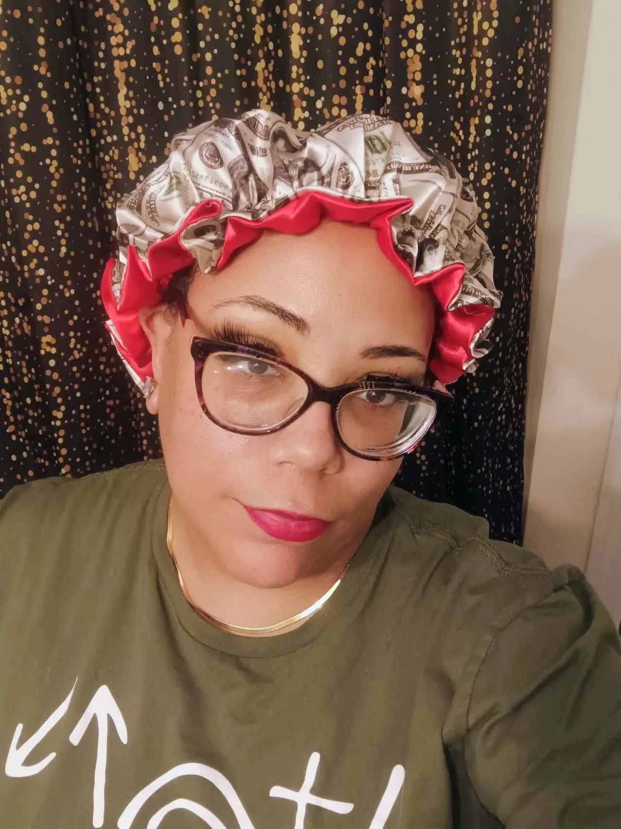 GREEN MONEY Reversible Sleeping Satin Hair Bonnet