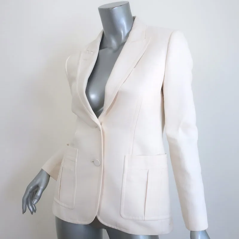Gucci Blazer Cream Cotton-Blend Size 42 Two-Button Jacket