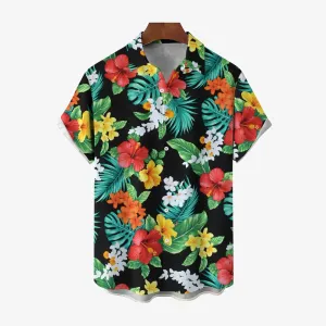 Hawaiian Floral Casual Short Sleeve Shirt 2409006122