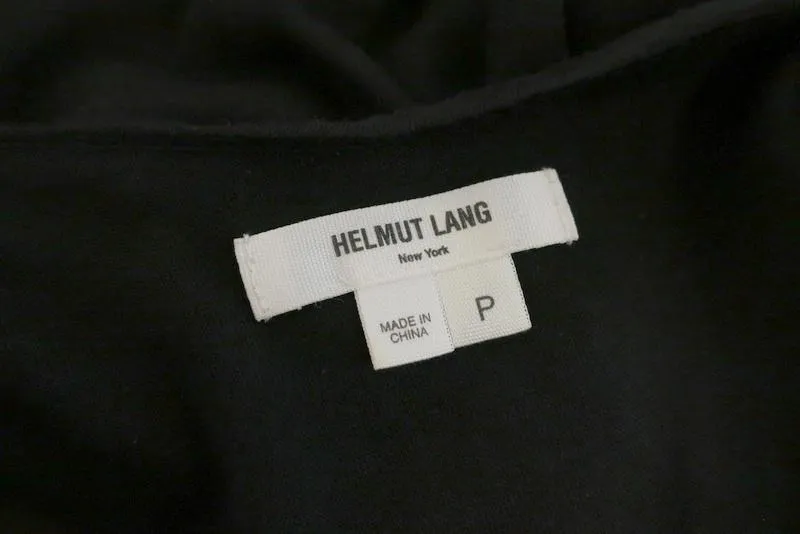 Helmut Lang X-Ray Top Black Silk & Angora Jersey Size Petite Racerback Tank