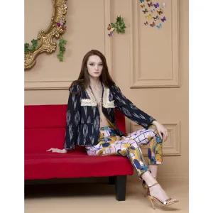 Ikat Boho Black Jacket