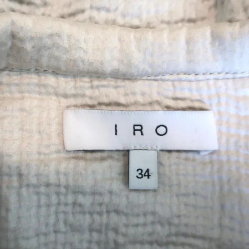 IRO Bomber Jacket Mila Ecru Hammered Satin Size 34