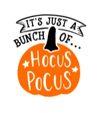 It's Just a Bunch of Hocus Pocus Halloween Black Unisex Short Sleeve T-shirt