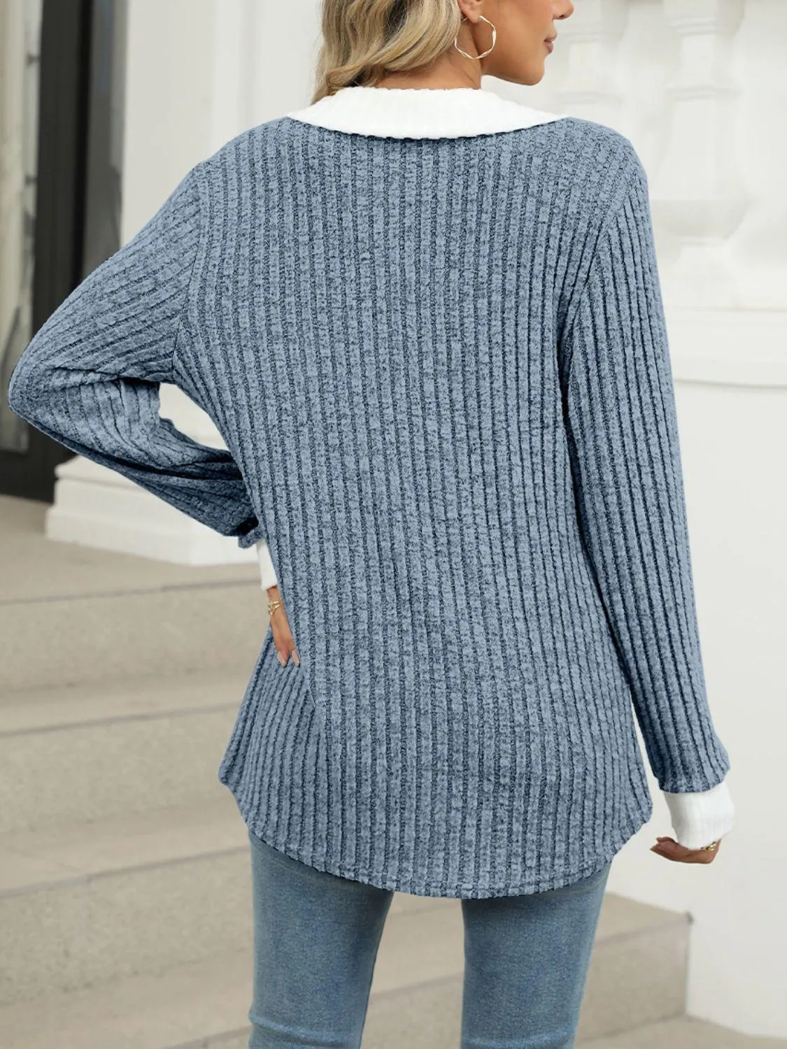 Johnny Collar Long Sleeve Shirt