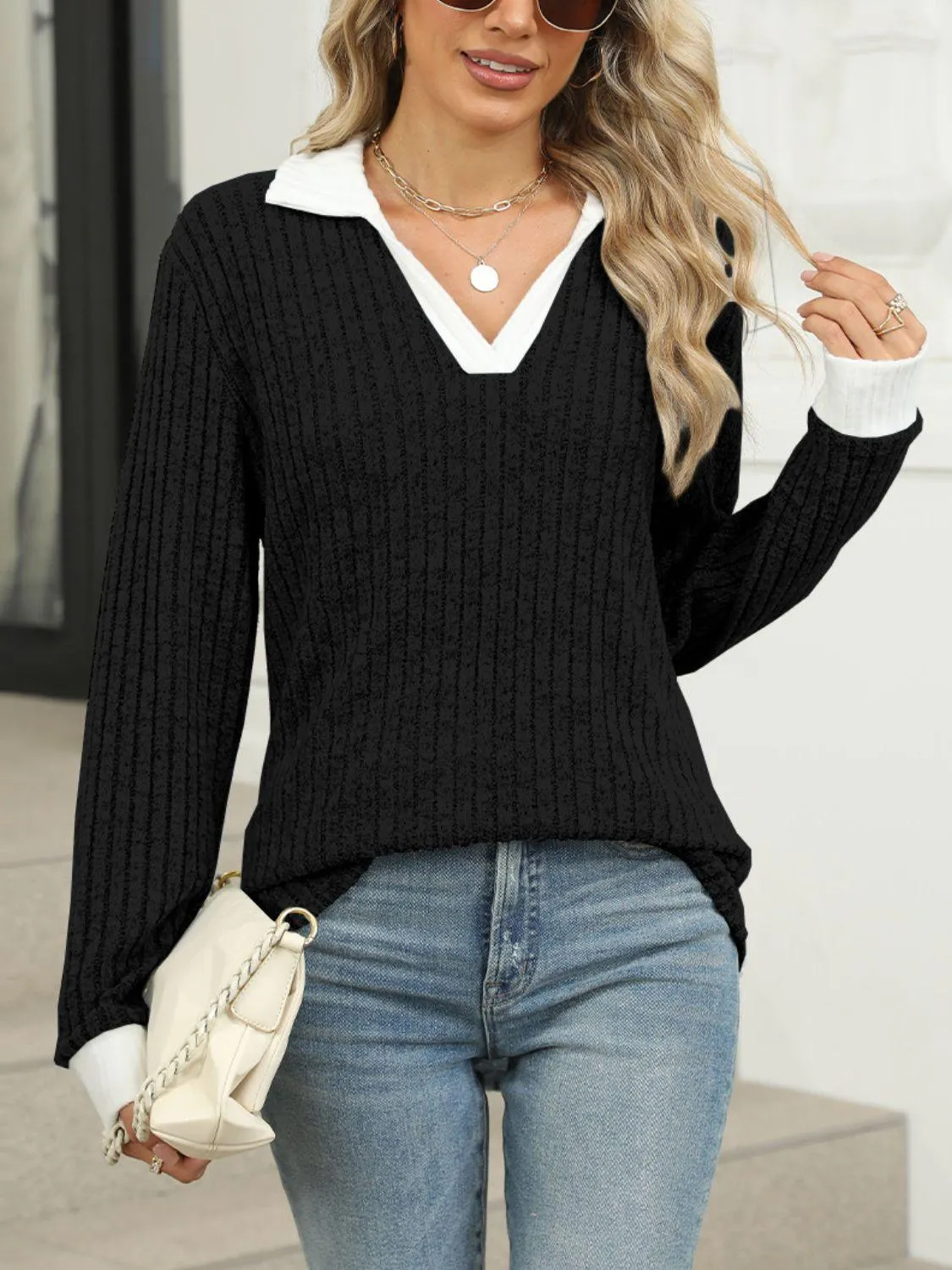 Johnny Collar Long Sleeve Shirt