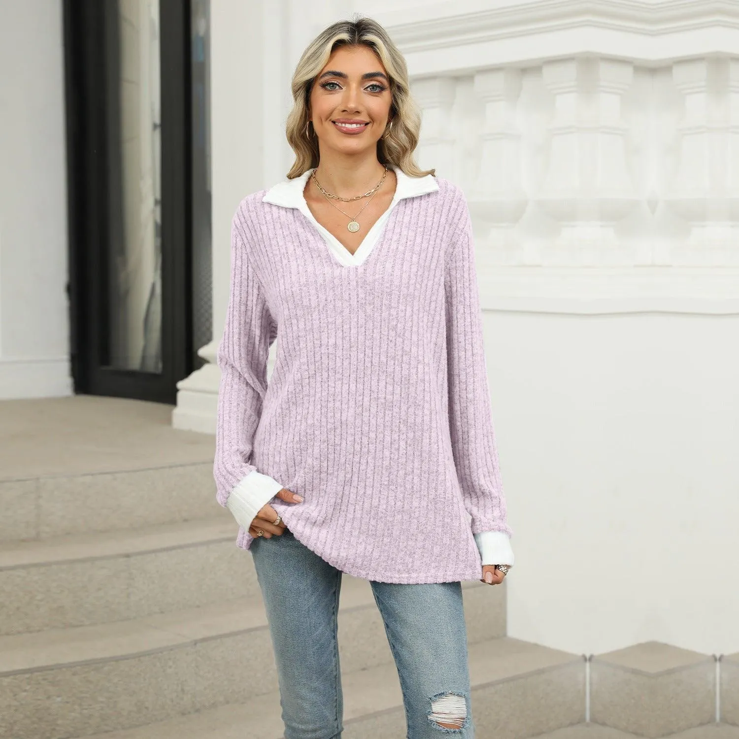 Johnny Collar Long Sleeve Shirt