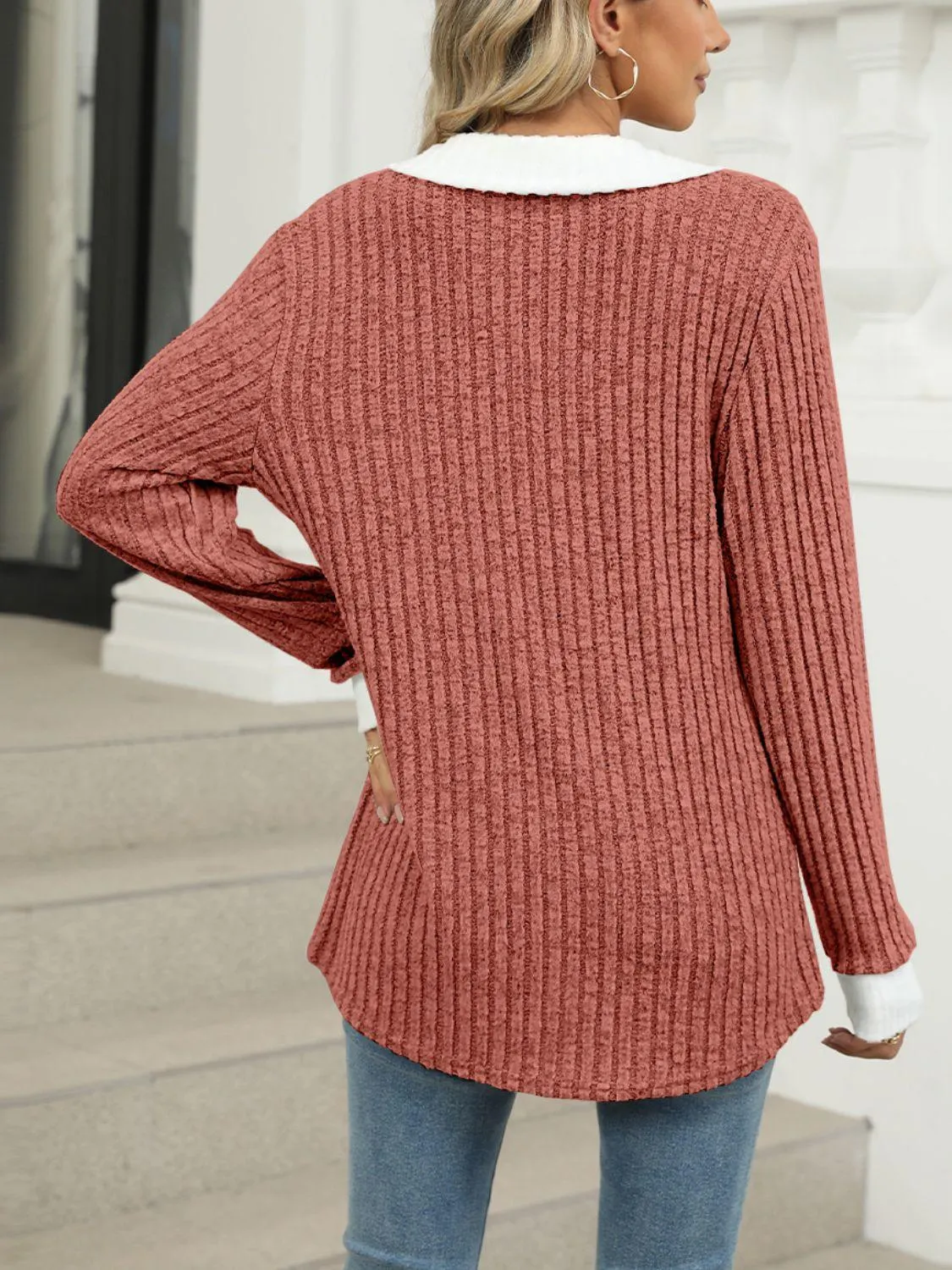 Johnny Collar Long Sleeve Shirt
