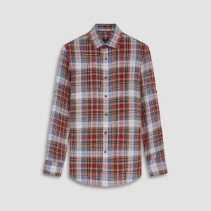 Julian Plaid Check Linen Shirt
