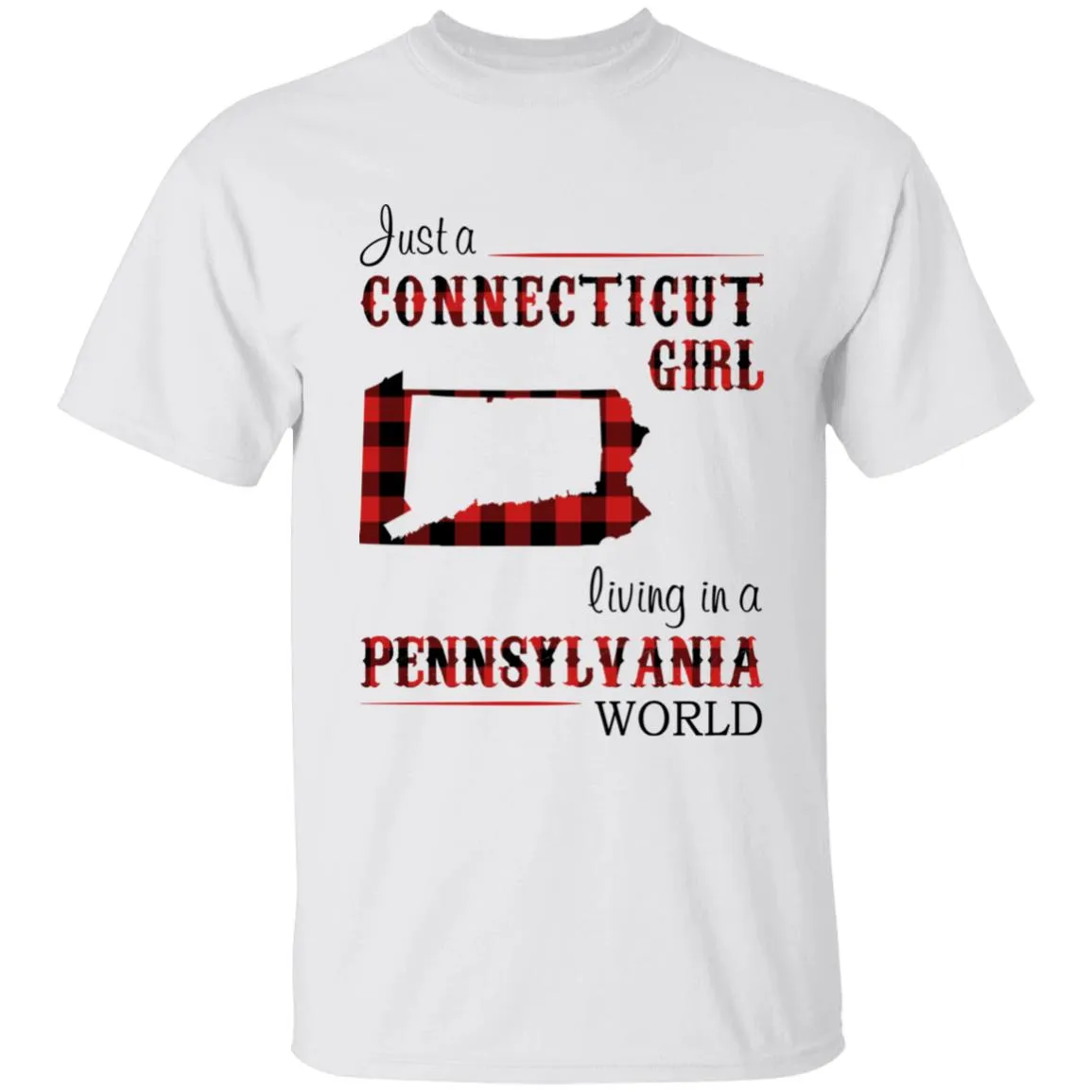 Just A Connecticut Girl Living In A Pennnsylvania World T-shirt