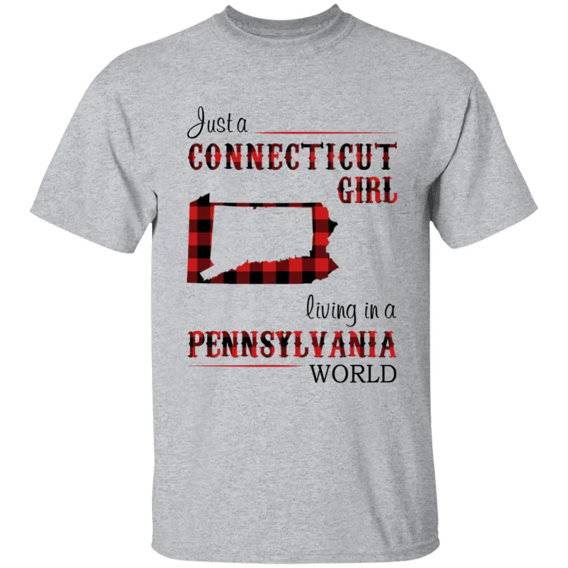 Just A Connecticut Girl Living In A Pennnsylvania World T-shirt