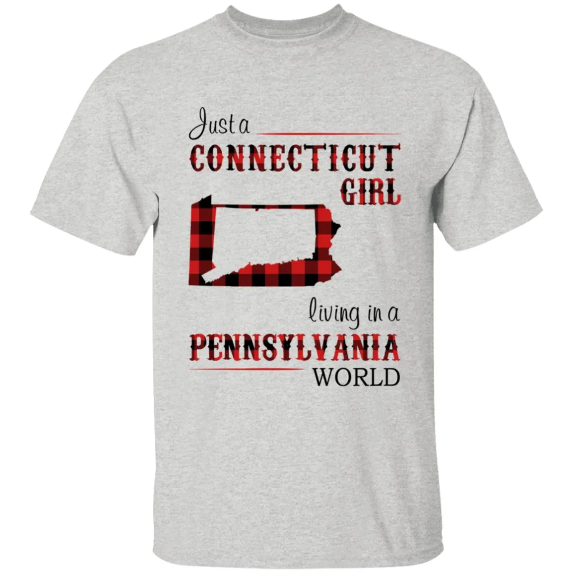 Just A Connecticut Girl Living In A Pennnsylvania World T-shirt