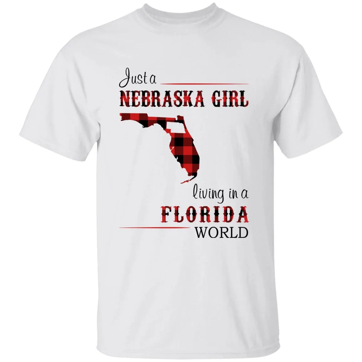 Just A Nebraska Girl Living In A Florida World T-shirt