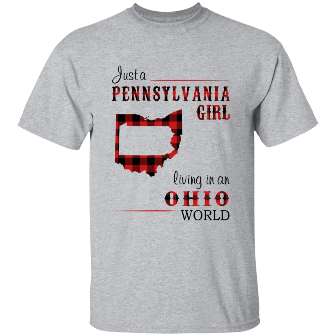 Just A Pennsylvania Girl Living In An Ohio World T-shirt