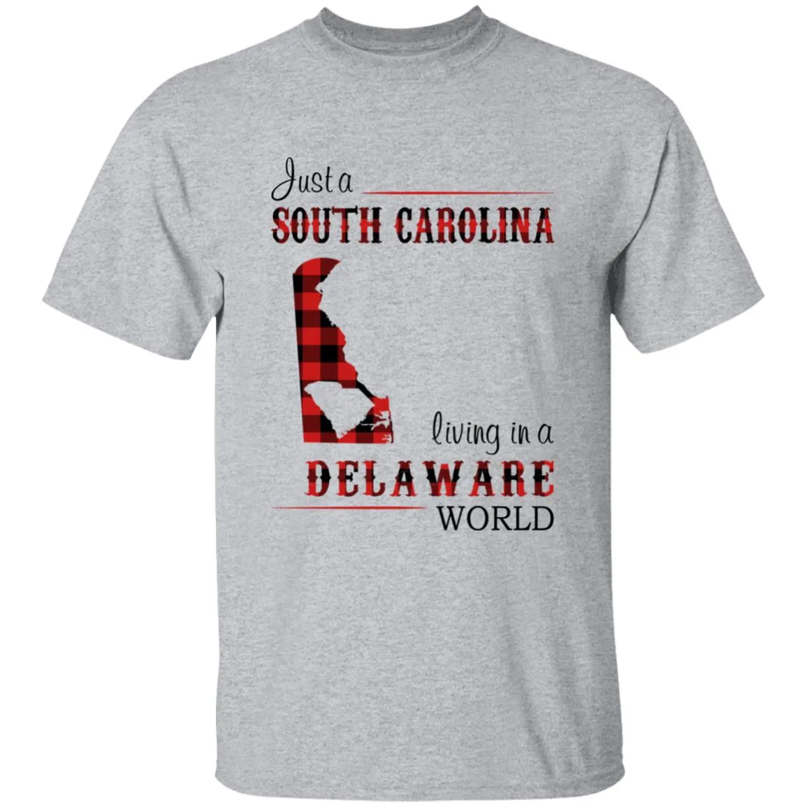 Just A South Carolina Girl Living In A Delaware World T-shirt