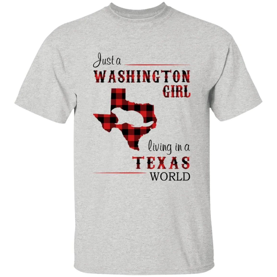 Just A Washington Girl Living In A Texas World T-shirt