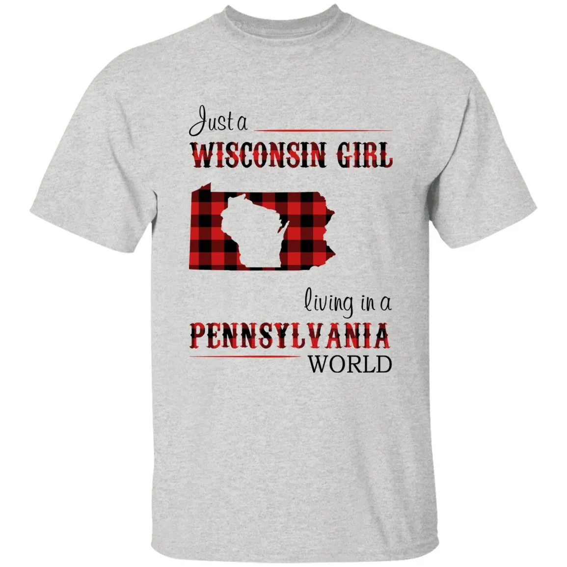 Just A Wisconsin Girl Living In A Pennsylvania World T-shirt