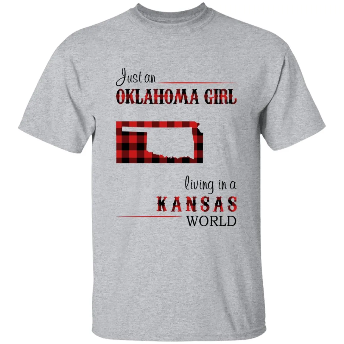 Just An Oklahoma Girl Living In A Kansas World T-shirt