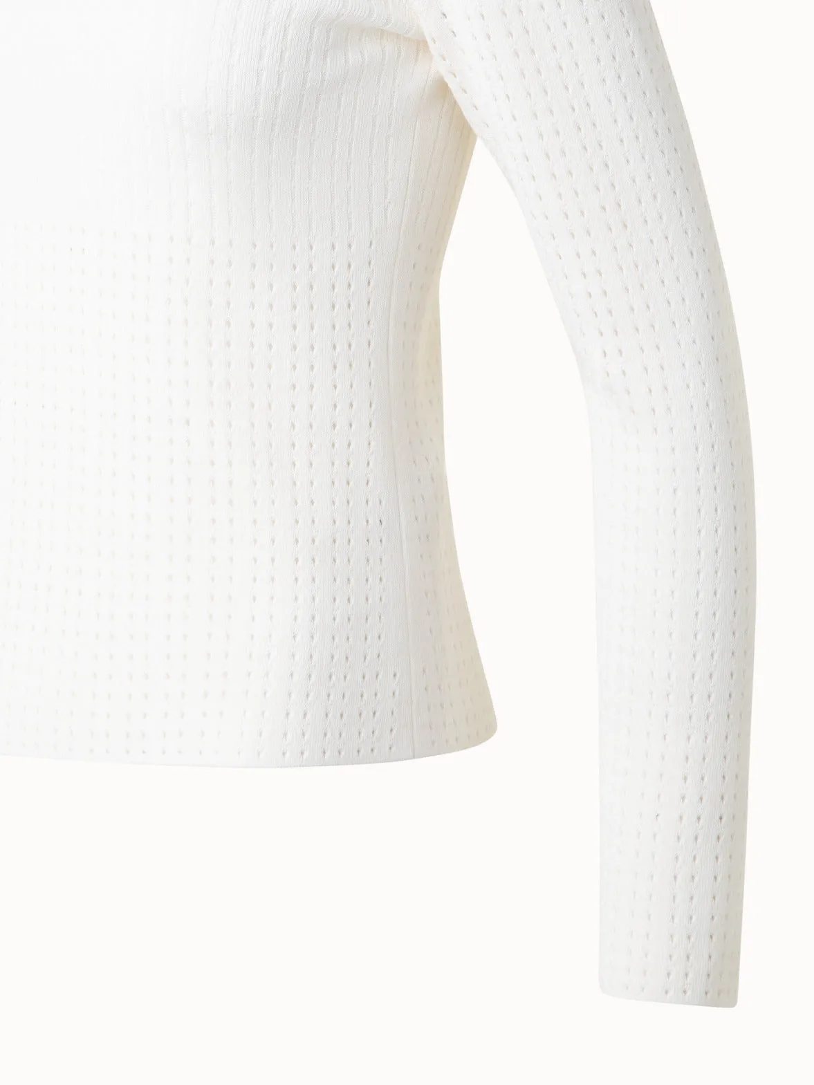 Knit Sweater in Silk Cotton Ajouré
